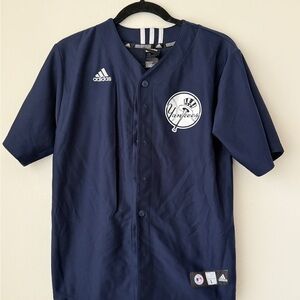 Adidas Navy Blue Yankees Youth Shirt